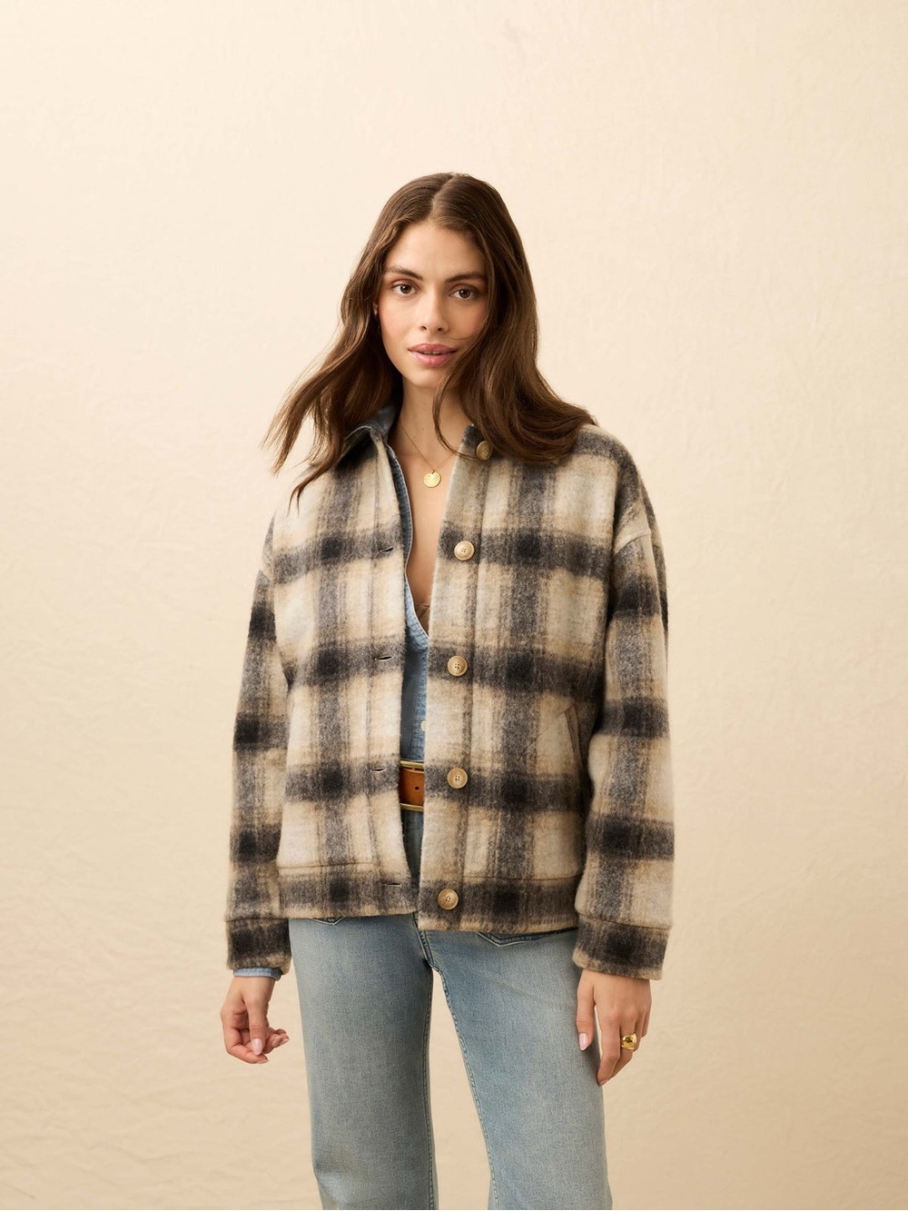 Faherty Plaid Wool Jacket